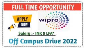 Wipro Recruitment Drive 2022