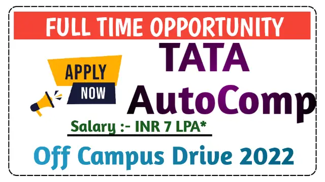 TATA AutoComp Recruitment Drive 2022